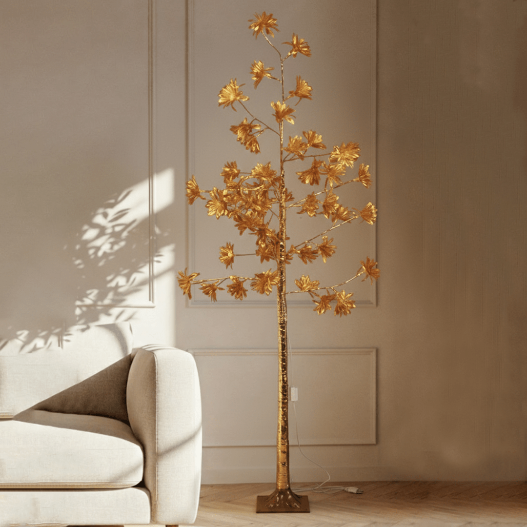 Golden LED Blossom Tree Light | Decorative Flower Lamp - Memories Insite